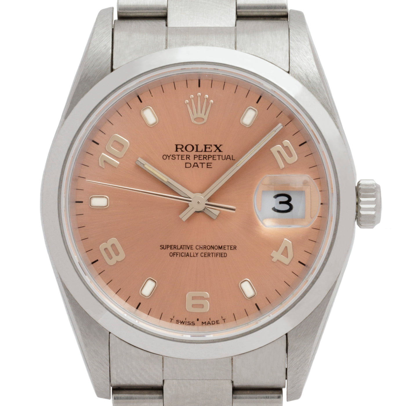 ROLEX DATE SALMON DIAL MODEL 15200