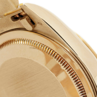 1990 Rolex Day-Date President 18238 18 Karat Yellow Gold and Ruby Diamond String Dial