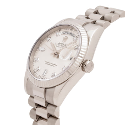 2002 ROLEX PRESIDENT DAY-DATE 18 KARAT WHITE GOLD 118209