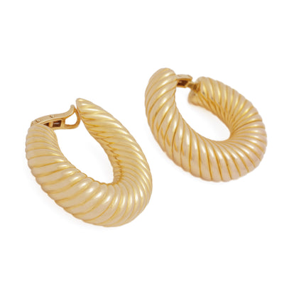 18K VAN CLEEF & ARPELS ELONGATED HOOP EARRINGS