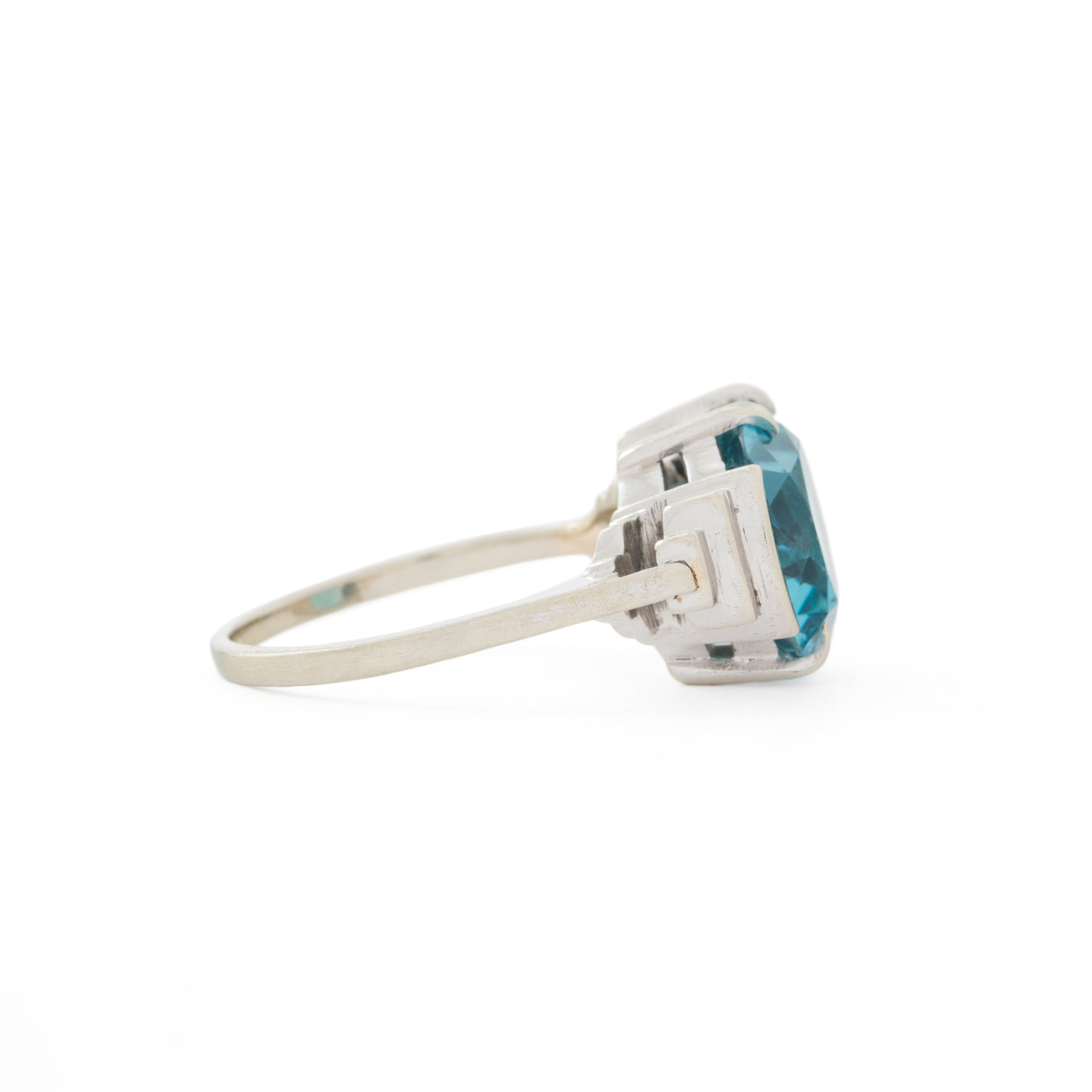 RETRO PLATINUM AND ZIRCON RING