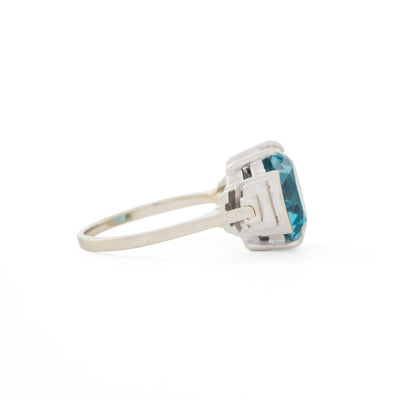 RETRO PLATINUM AND ZIRCON RING