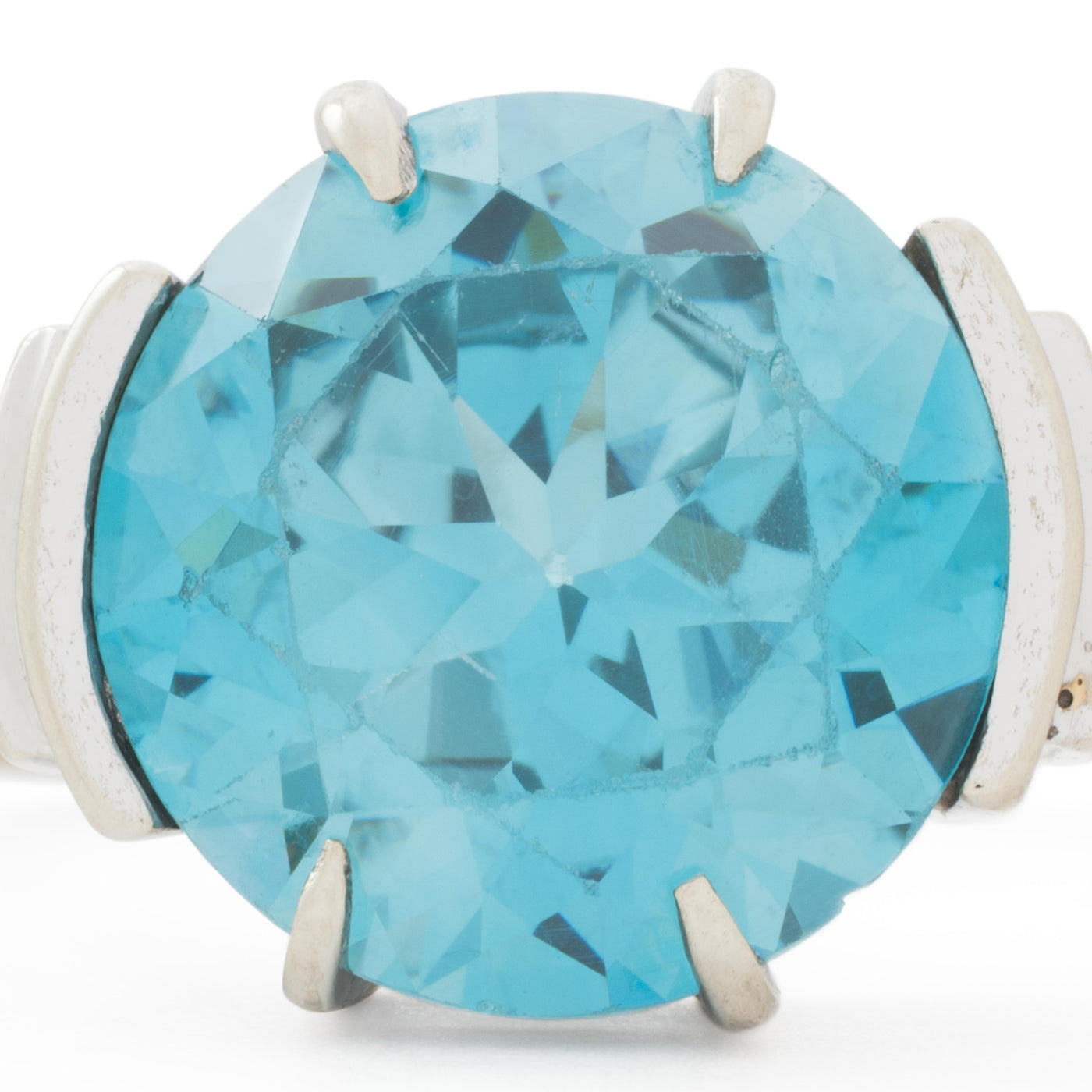 RETRO PLATINUM AND ZIRCON RING