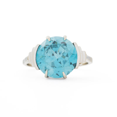 RETRO PLATINUM AND ZIRCON RING