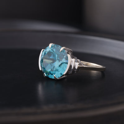RETRO PLATINUM AND ZIRCON RING
