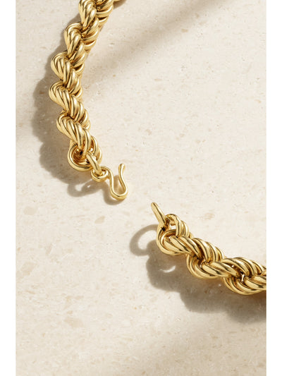 VINTAGE  18K GOLD ROPE CHAIN NECKLACE C. 1980s