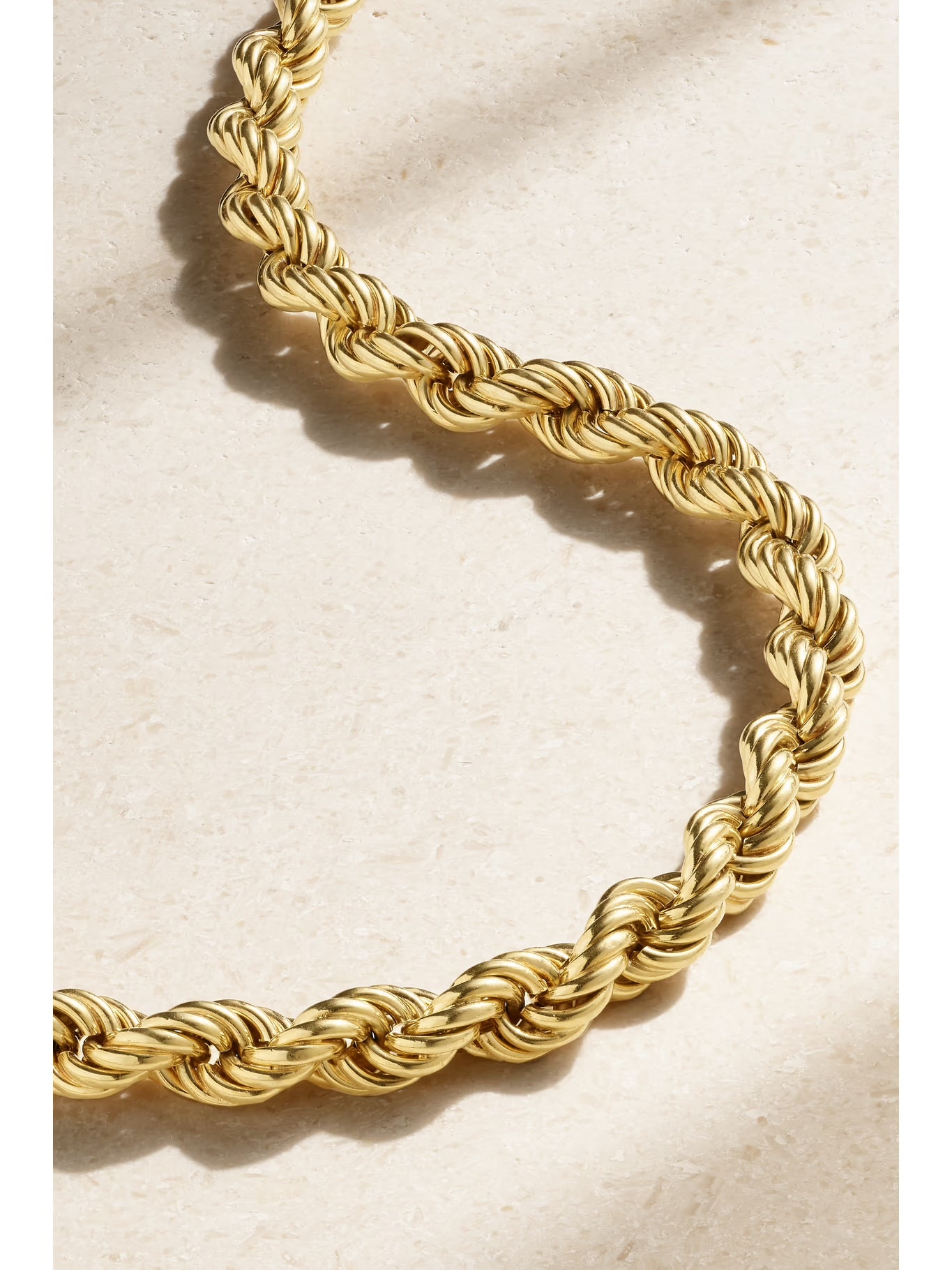 VINTAGE  18K GOLD ROPE CHAIN NECKLACE C. 1980s