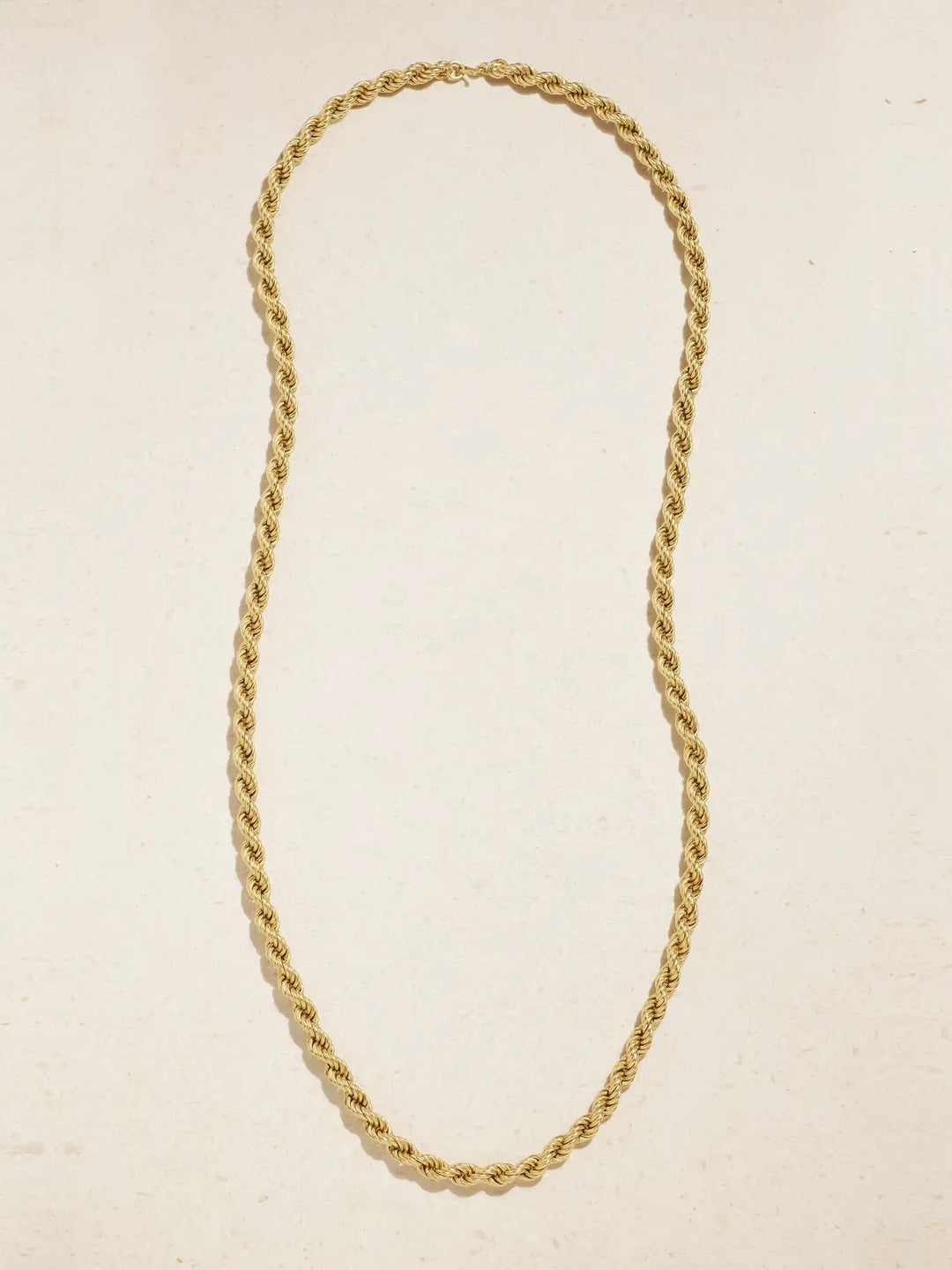 18K Gold Rope Chain Necklace | Yellow Gold Rope Chain – STEPHANIE