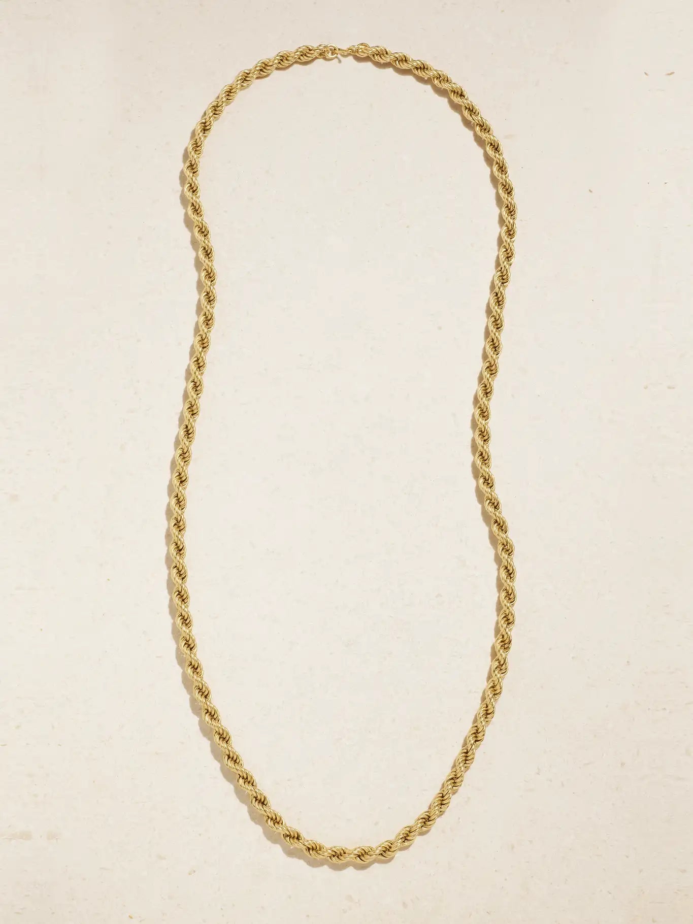 VINTAGE  18K GOLD ROPE CHAIN NECKLACE C. 1980s