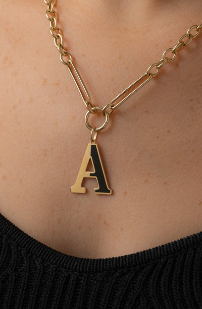 14K SOLID GOLD INLAY LETTERS