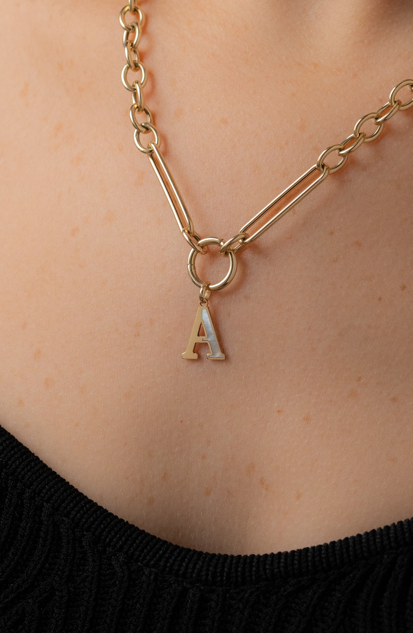 14K SOLID GOLD INLAY LETTERS
