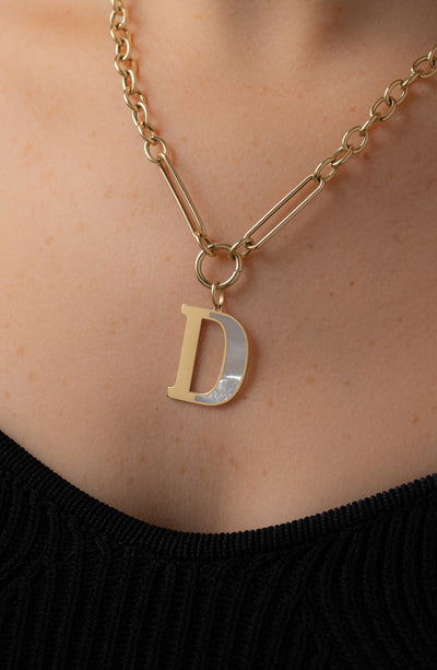 14K SOLID GOLD INLAY LETTERS