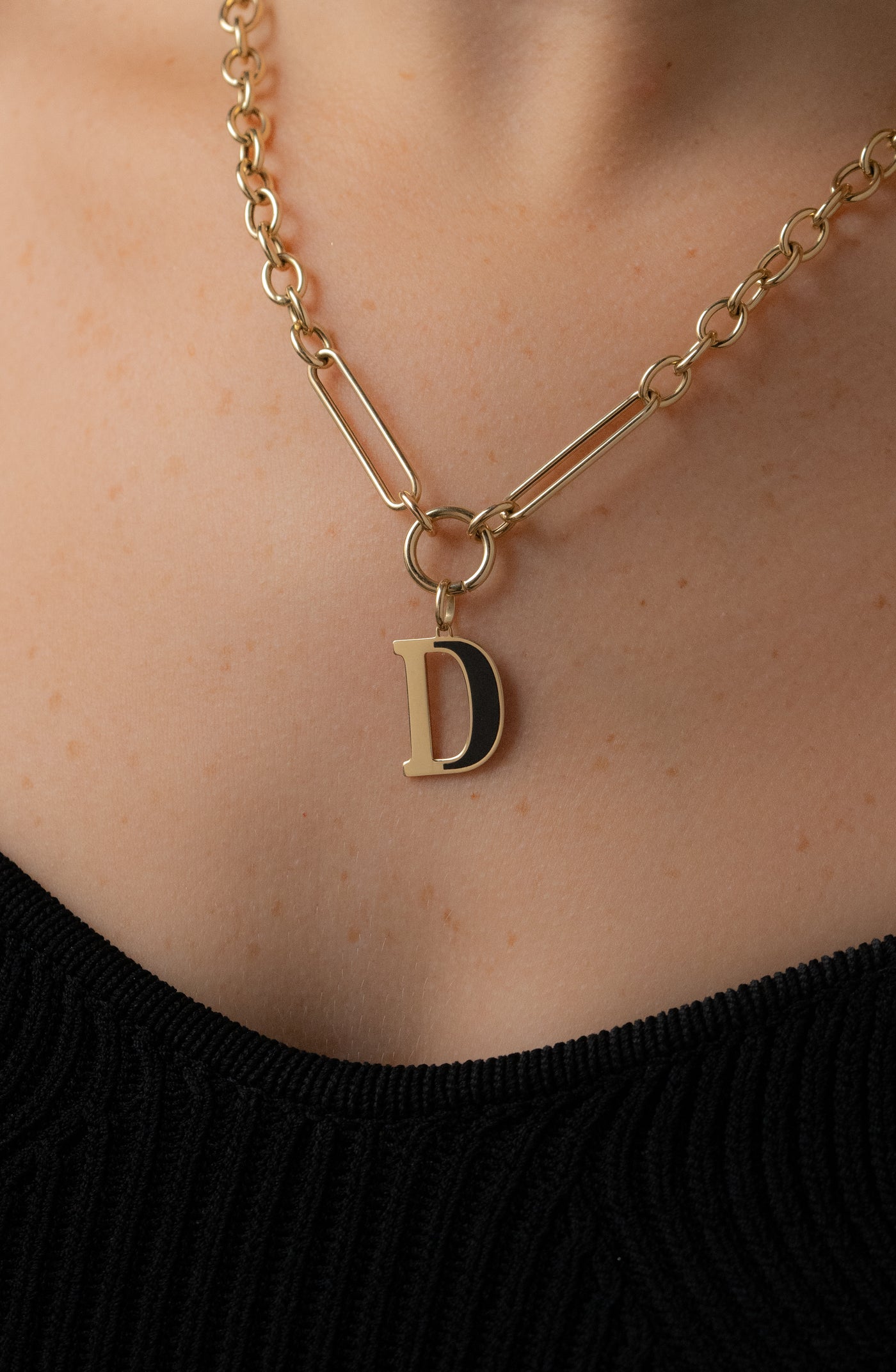 14K SOLID GOLD INLAY LETTERS