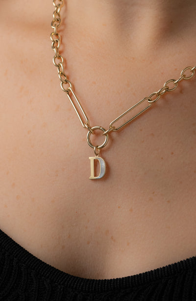 14K SOLID GOLD INLAY LETTERS