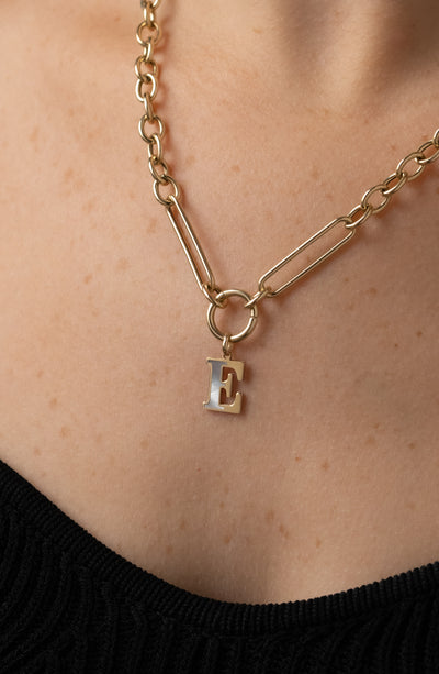 14K SOLID GOLD INLAY LETTERS