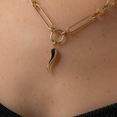 14K CHARM HOLDER CHAIN