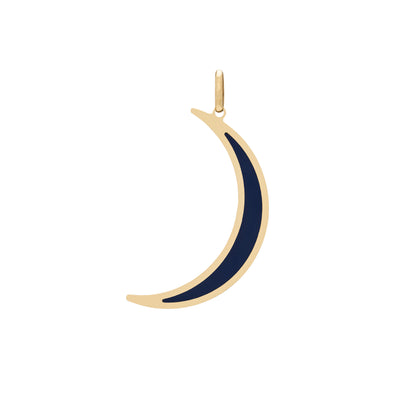 14K SOLID GOLD MOON CHARM