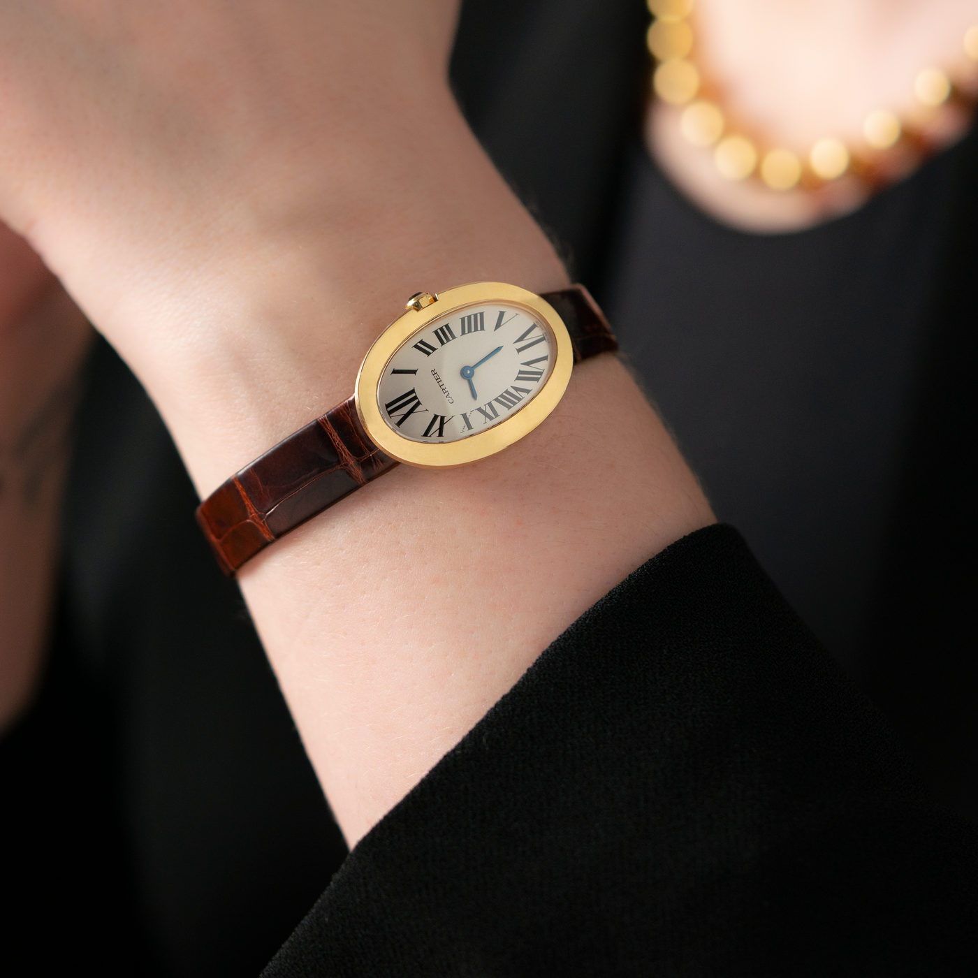 CARTIER 18K YELLOW GOLD BAIGNOIRE MODEL W8000009