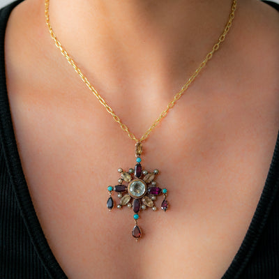GEORGIAN IMPERIAL TOPAZ PENDANT c.1820s