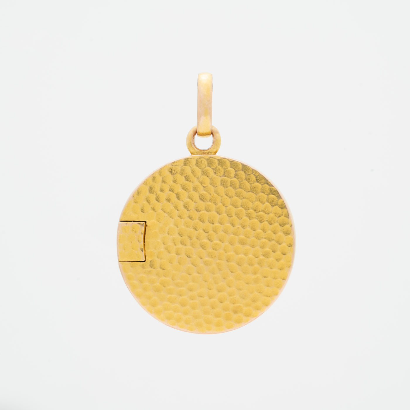 LATE 19TH CENTURY 18K YELLOW GOLD AND DIAMOND CRESCENT MOON LOCKET c.1900