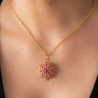STAR RUBY NECKLACE PENDANT