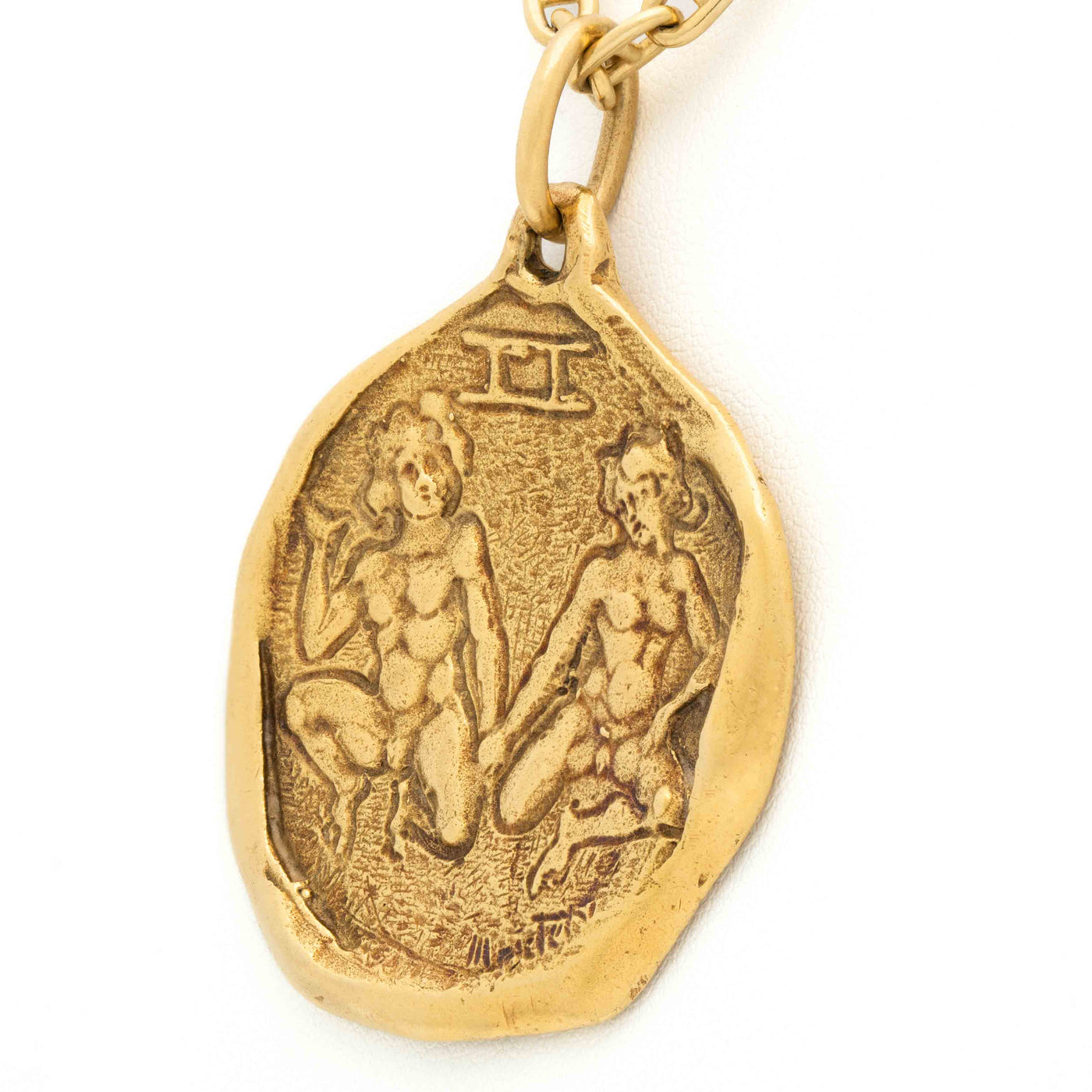 Vintage 18 Karat Cartier Gemini Large Zodiac Astrological Pendant Charm c.1970's