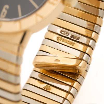 BVLGARI BULGARI TUBOGAS 18K GOLD TRICOLOR  MODEL BB302T