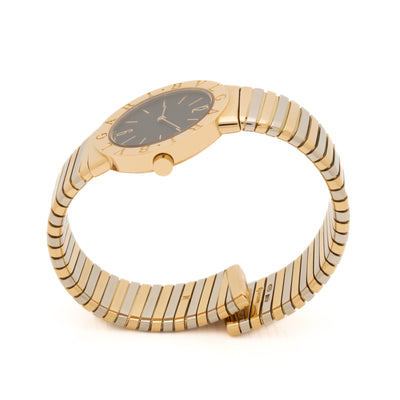 BVLGARI BULGARI TUBOGAS 18K GOLD TRICOLOR  MODEL BB302T