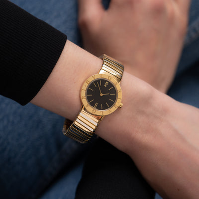 BVLGARI BULGARI TUBOGAS 18K GOLD TRICOLOR  MODEL BB302T
