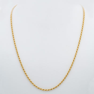 14K SOLID GOLD ROPE CHAIN