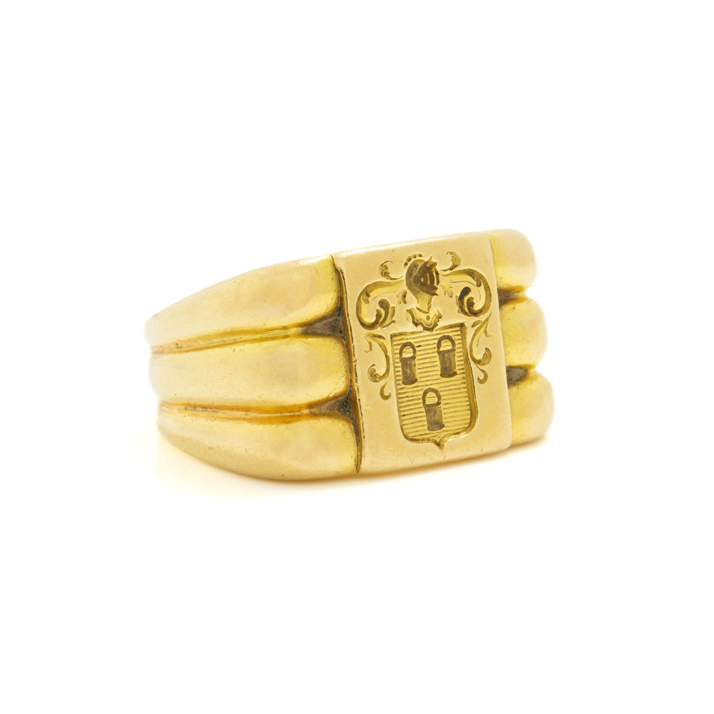 Vintage Retro French 18 Karat Signet Ring