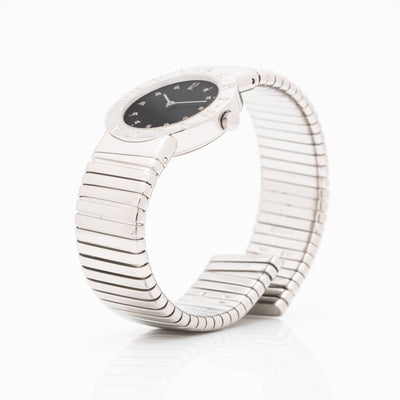 BVLGARI BULGARI STAINLESS STEEL WITH DIAMOND DIAL MODEL BB 26 2TS