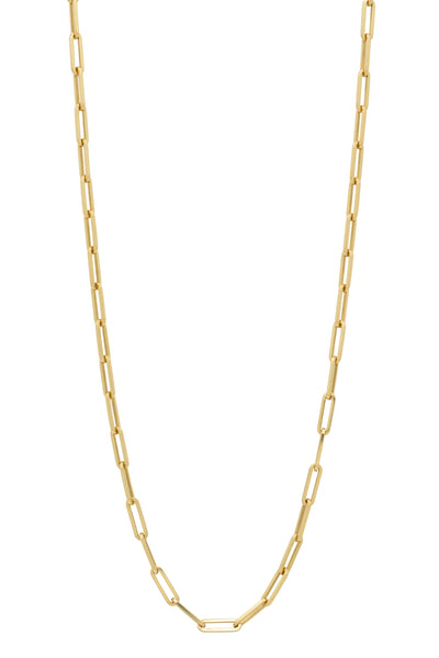 14K SOLID GOLD PAPERCLIP CHAIN