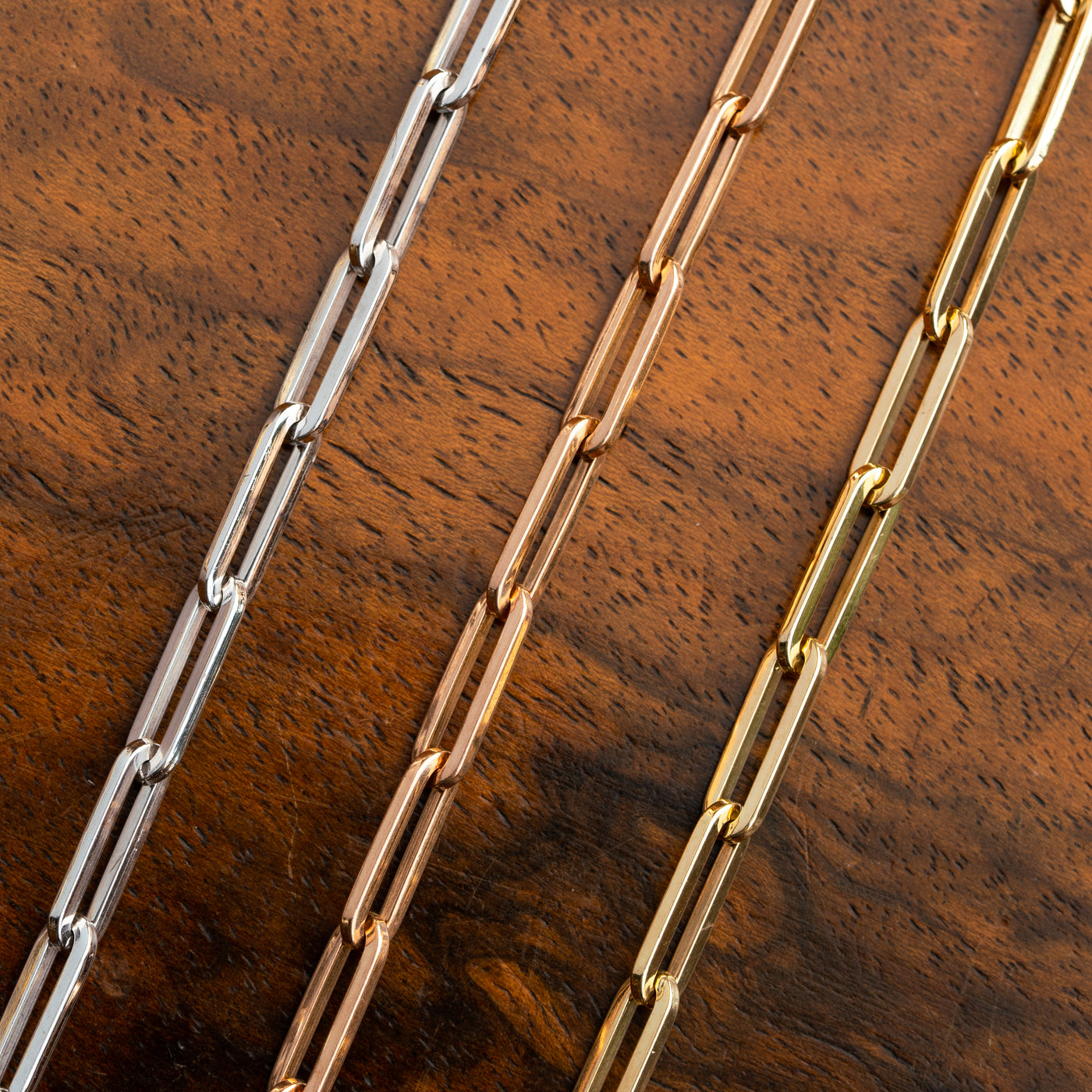 14K SOLID GOLD PAPERCLIP CHAIN