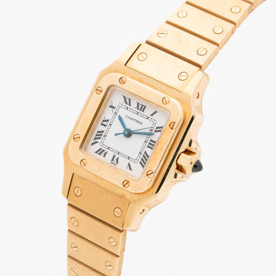 Vintage Cartier Santos Galbee 18 Karat Gold Model W20010C5