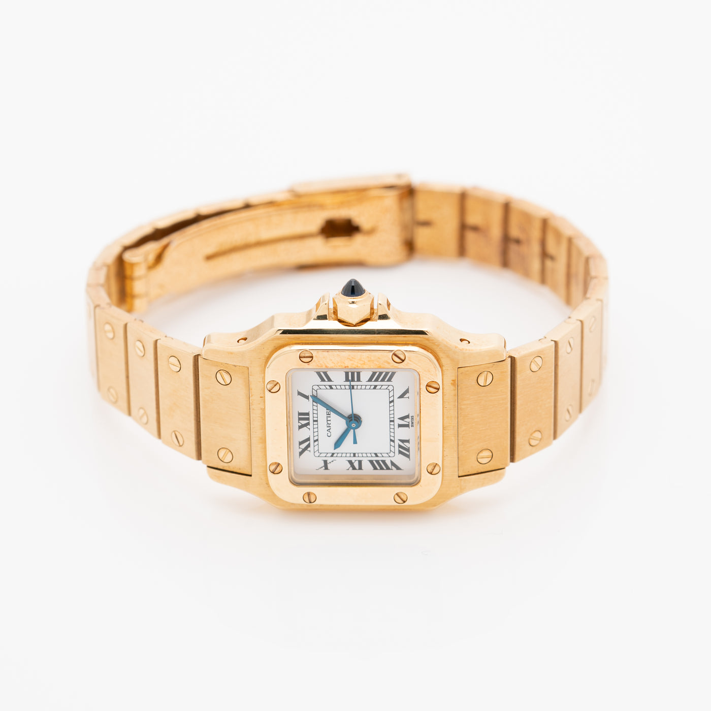 Vintage Cartier Santos Galbee 18 Karat Gold Model W20010C5