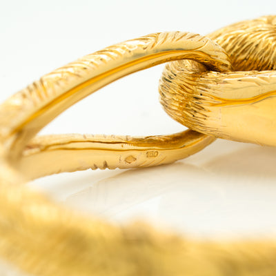 CARTIER 18K YELLOW GOLD LION BANGLE c.1960s