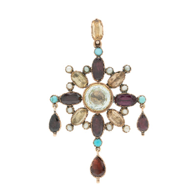 GEORGIAN IMPERIAL TOPAZ PENDANT c.1820s