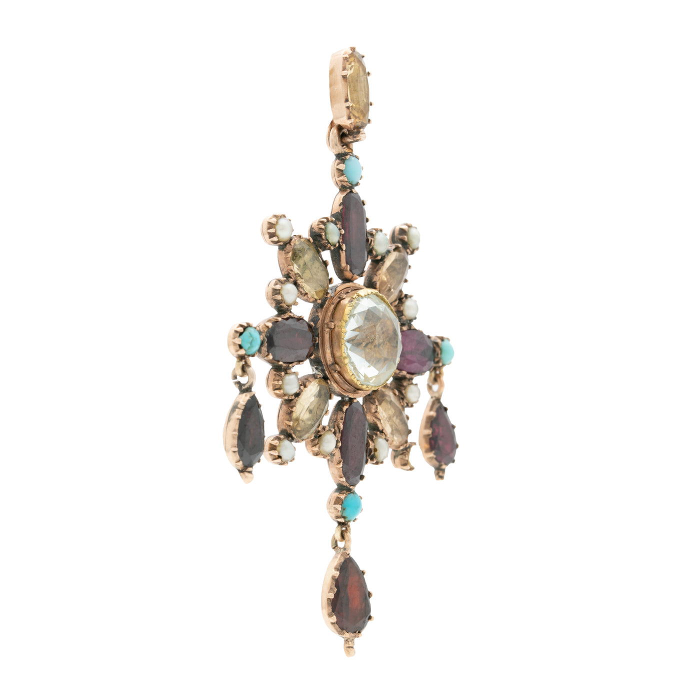 GEORGIAN IMPERIAL TOPAZ PENDANT c.1820s