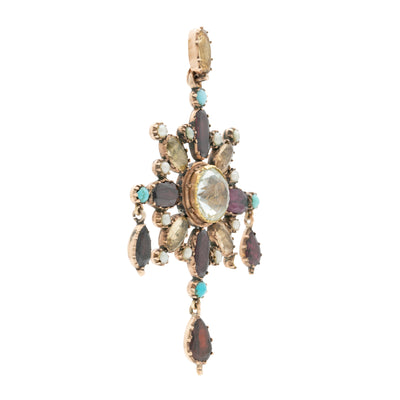 GEORGIAN IMPERIAL TOPAZ PENDANT c.1820s