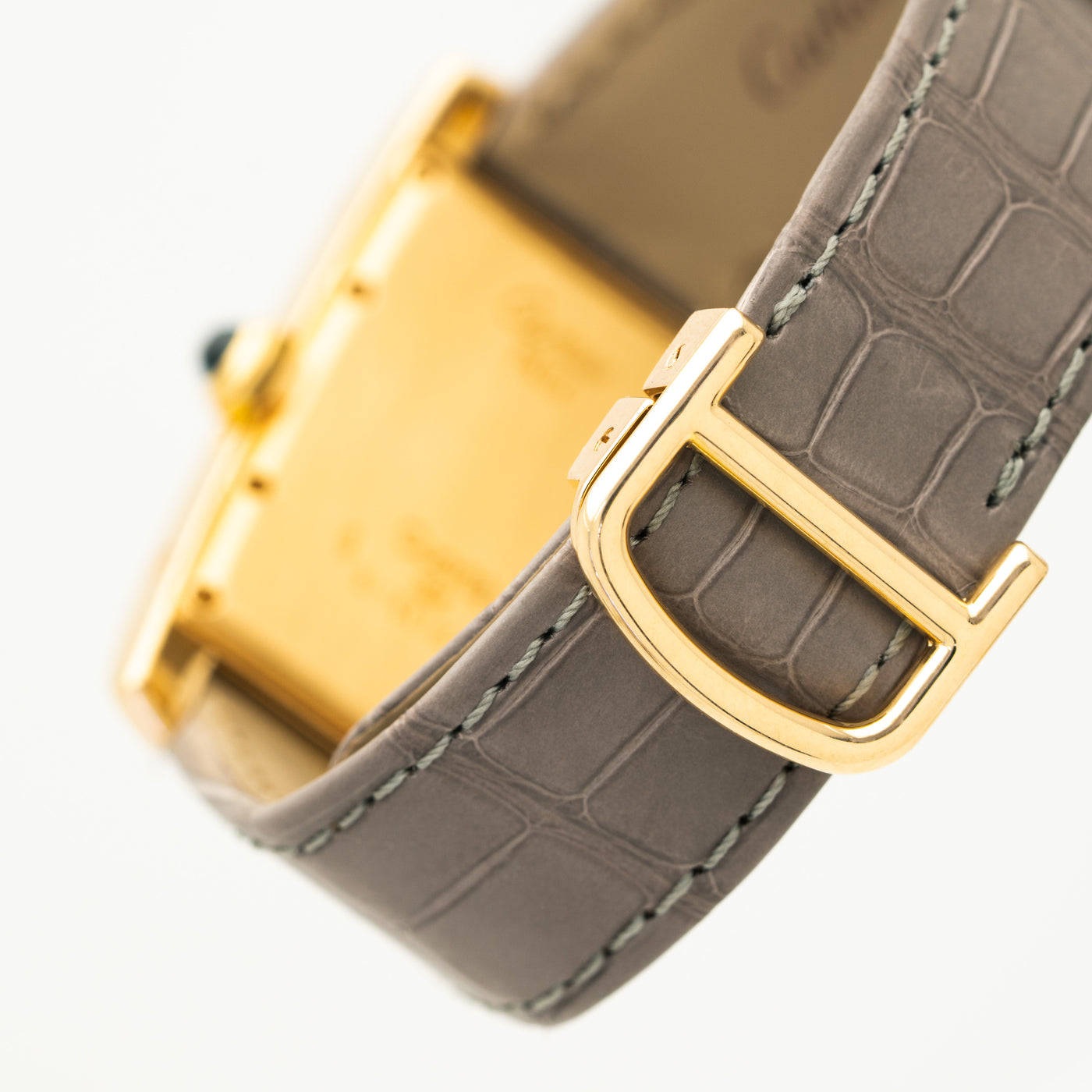 CARTIER 18K YELLOW GOLD TANK AMERICAINE MOON PHASE MODEL 819908