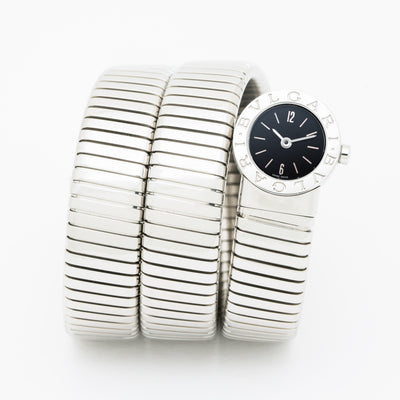BVLGARI STAINLESS STEEL TUBOGAS WRAP BB191TS