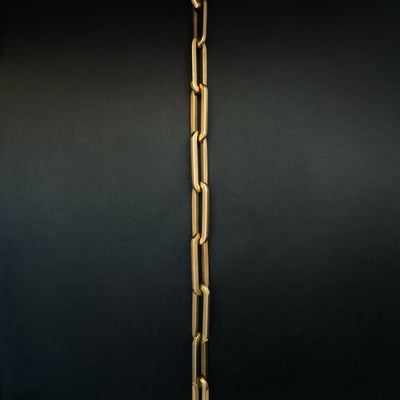 14K SOLID GOLD PAPERCLIP CHAIN