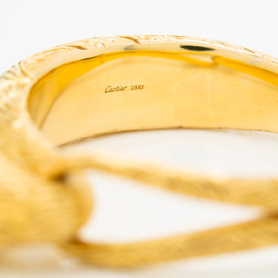 CARTIER 18K YELLOW GOLD LION BANGLE c.1960s