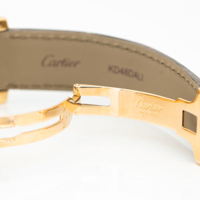 CARTIER 18K YELLOW GOLD TANK AMERICAINE MOON PHASE MODEL 819908