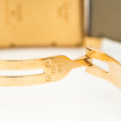 CARTIER 18K YELLOW GOLD TANK AMERICAINE MOON PHASE MODEL 819908