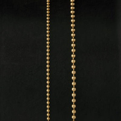14K SOLID GOLD BALL CHAIN