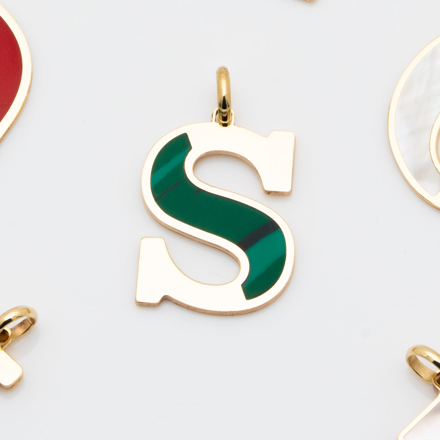 14K SOLID GOLD INLAY LETTERS