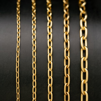 14K SOLID GOLD OVAL LINK CHAIN