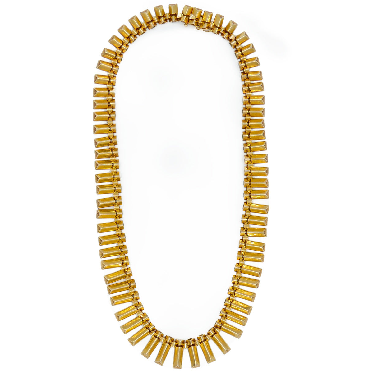 RETRO FRENCH 18K YELLOW GOLD NECKLACE c.1940s